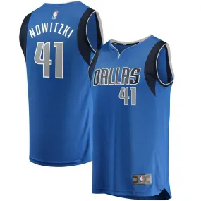 Dallas Mavericks Dirk Nowitzki Fanatics Branded Replica Fast Break Jersey Kids - Blue | Ireland I2775P8