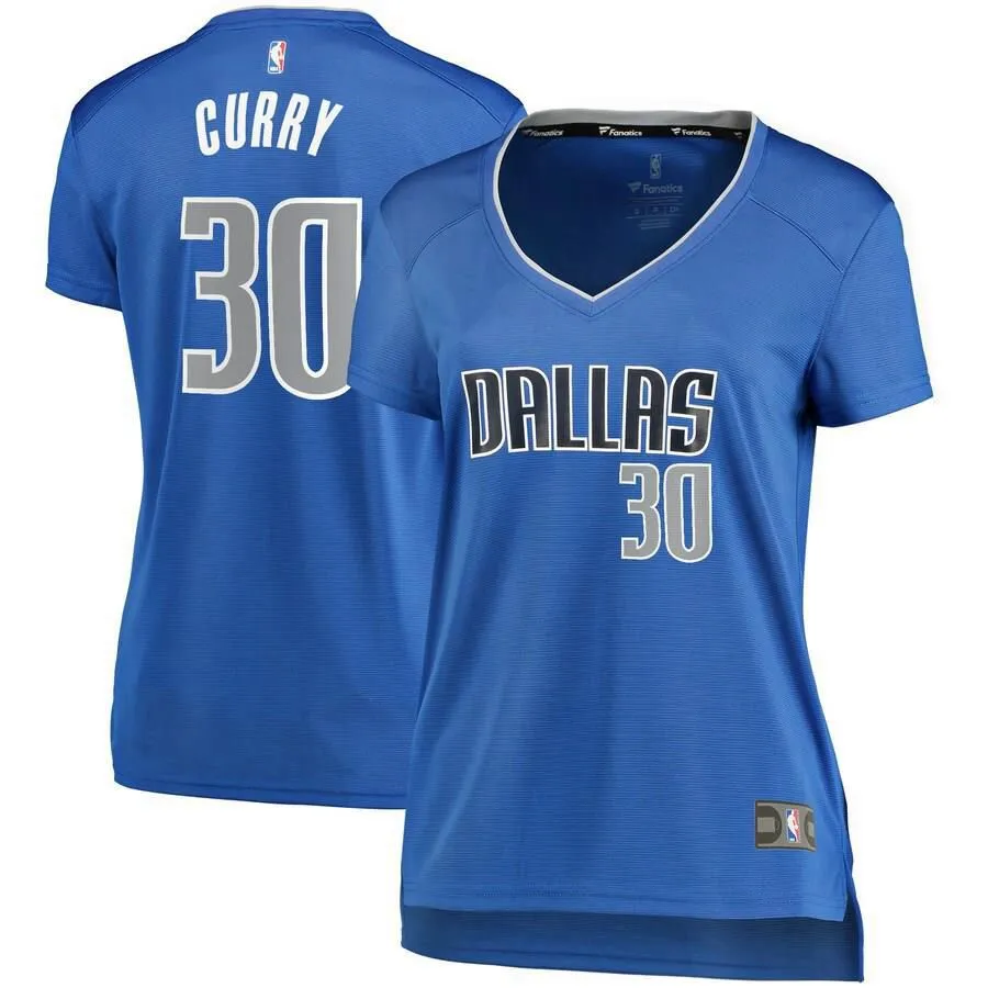 Dallas Mavericks Seth Curry Fanatics Branded Replica Fast Break Player Icon Jersey Womens - Blue | Ireland K8175Q9