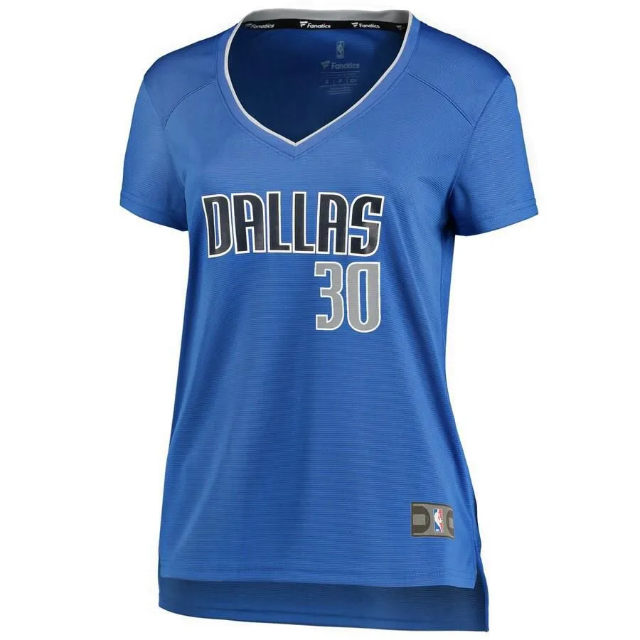 Dallas Mavericks Seth Curry Fanatics Branded Replica Fast Break Player Icon Jersey Womens - Blue | Ireland K8175Q9