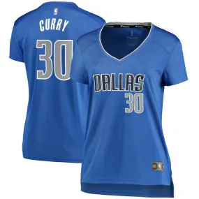 Dallas Mavericks Seth Curry Fanatics Branded Replica Fast Break Player Icon Jersey Womens - Blue | Ireland K8175Q9