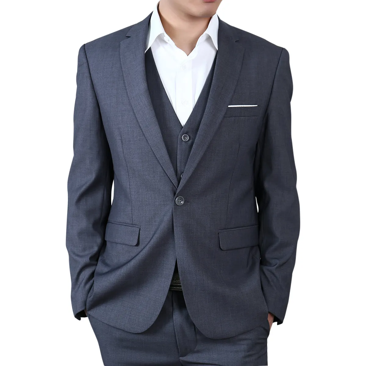 Dark Grey Casual Blazer Slim Fit Business Blazer