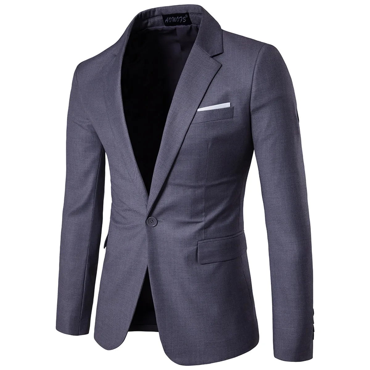 Dark Grey Casual Blazer Slim Fit Business Blazer