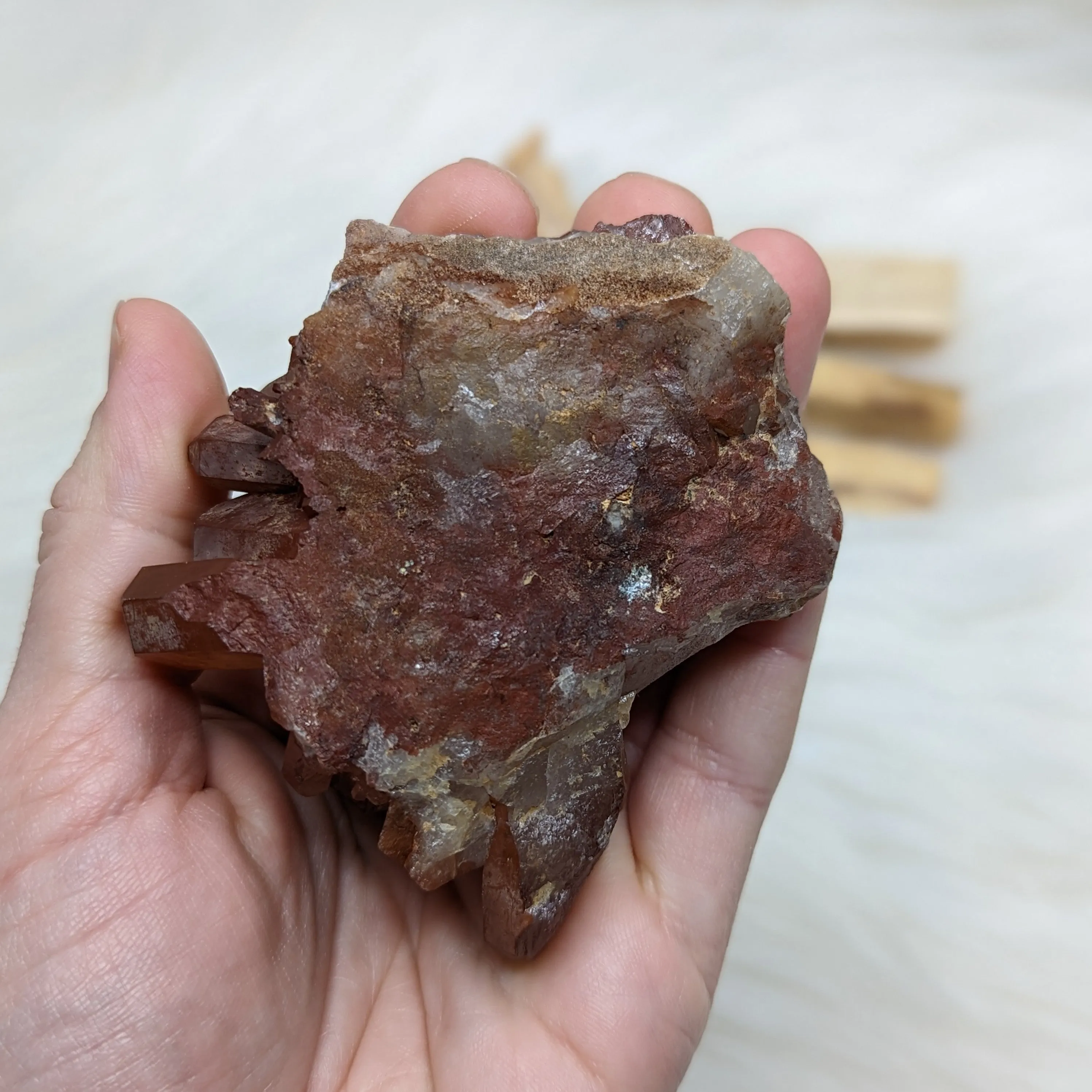 Dark Tangerine Quartz Cluster ~ Sacral Chakra Healing ~ Inner Child Healing