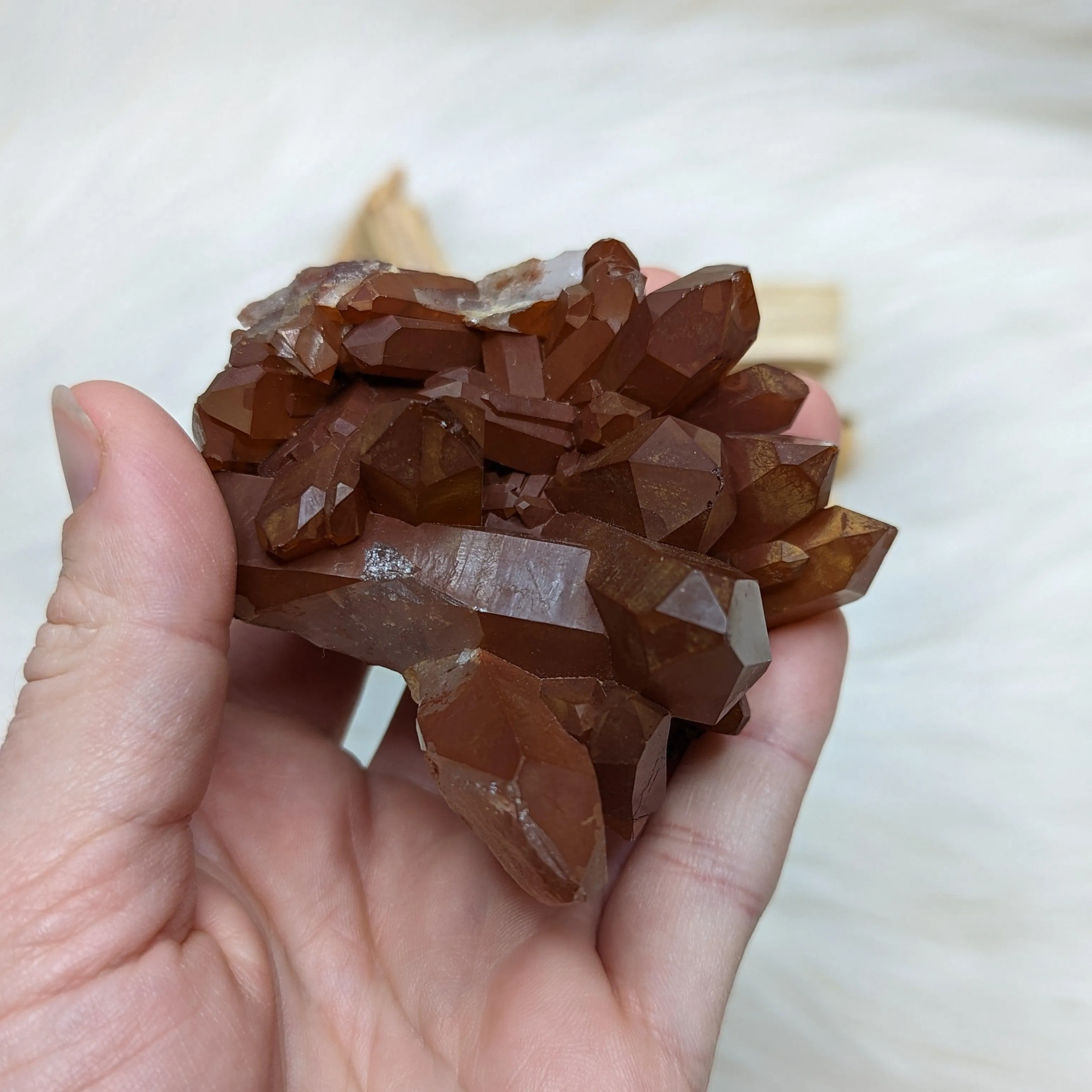 Dark Tangerine Quartz Cluster ~ Sacral Chakra Healing ~ Inner Child Healing