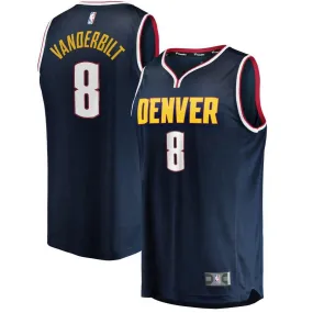 Denver Nuggets Jarred Vanderbilt Fanatics Branded Fast Break Player Icon Jersey Kids - Navy | Ireland W5951T2