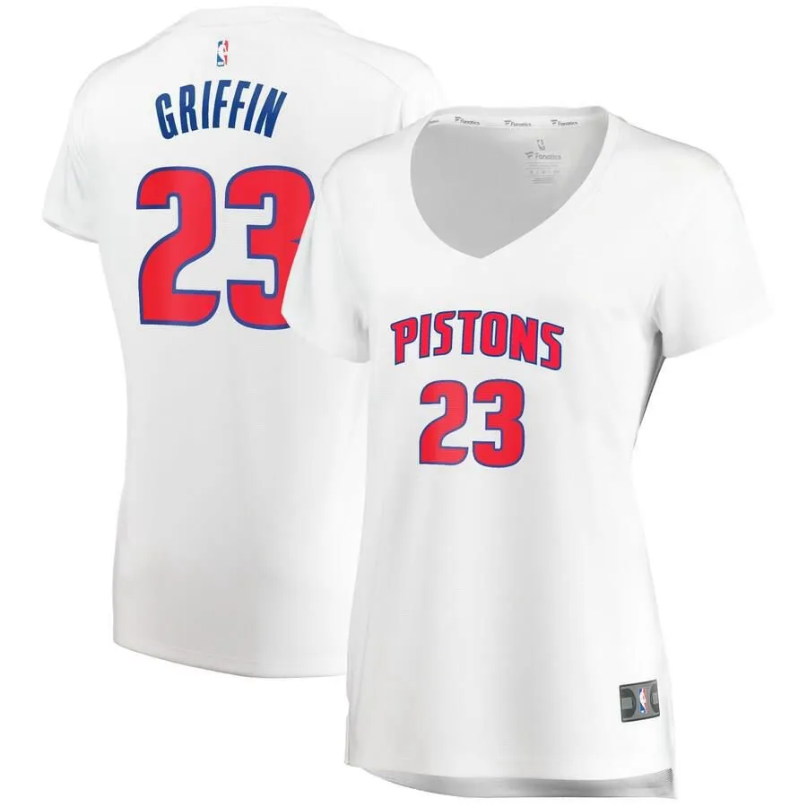 Detroit Pistons Blake Griffin Fanatics Branded Replica Fast Break Player Association Jersey Womens - White | Ireland S3630S7