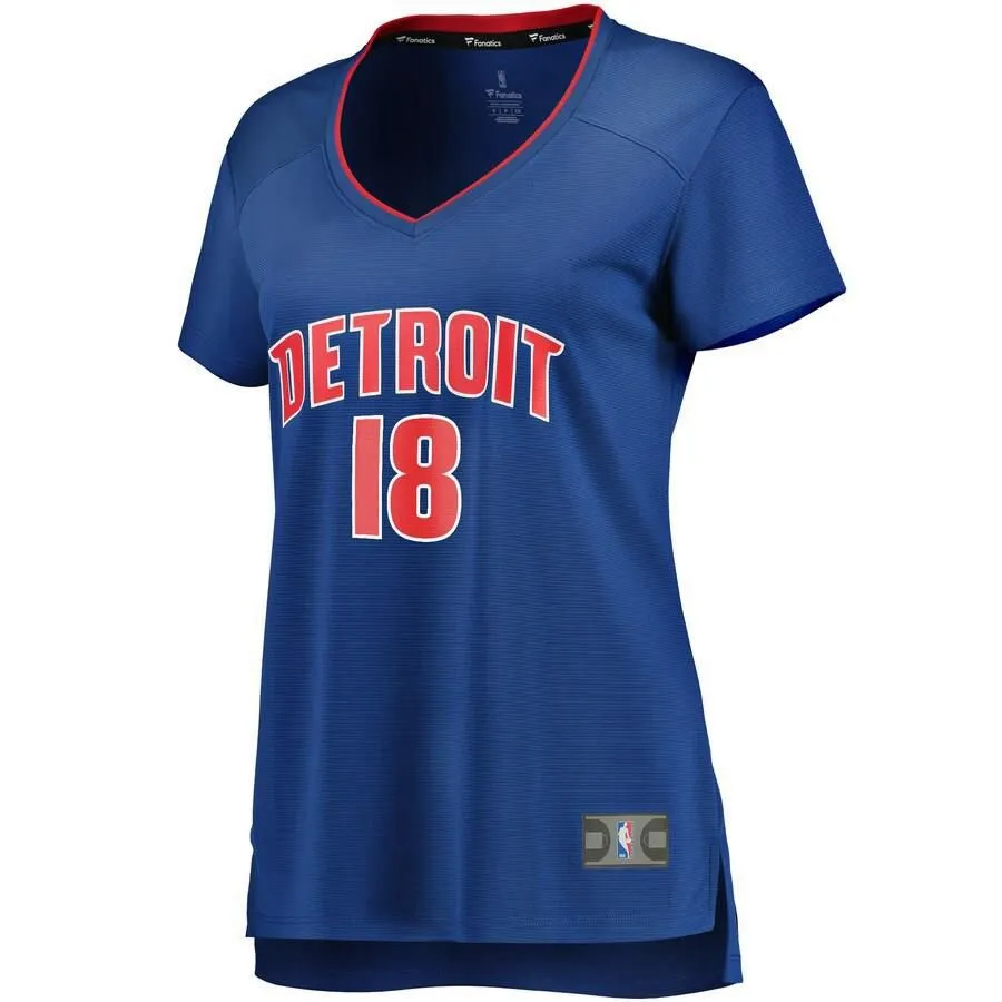 Detroit Pistons Jordan Bone Fanatics Branded Replica Fast Break Player Icon Jersey Womens - Blue | Ireland B5017C6