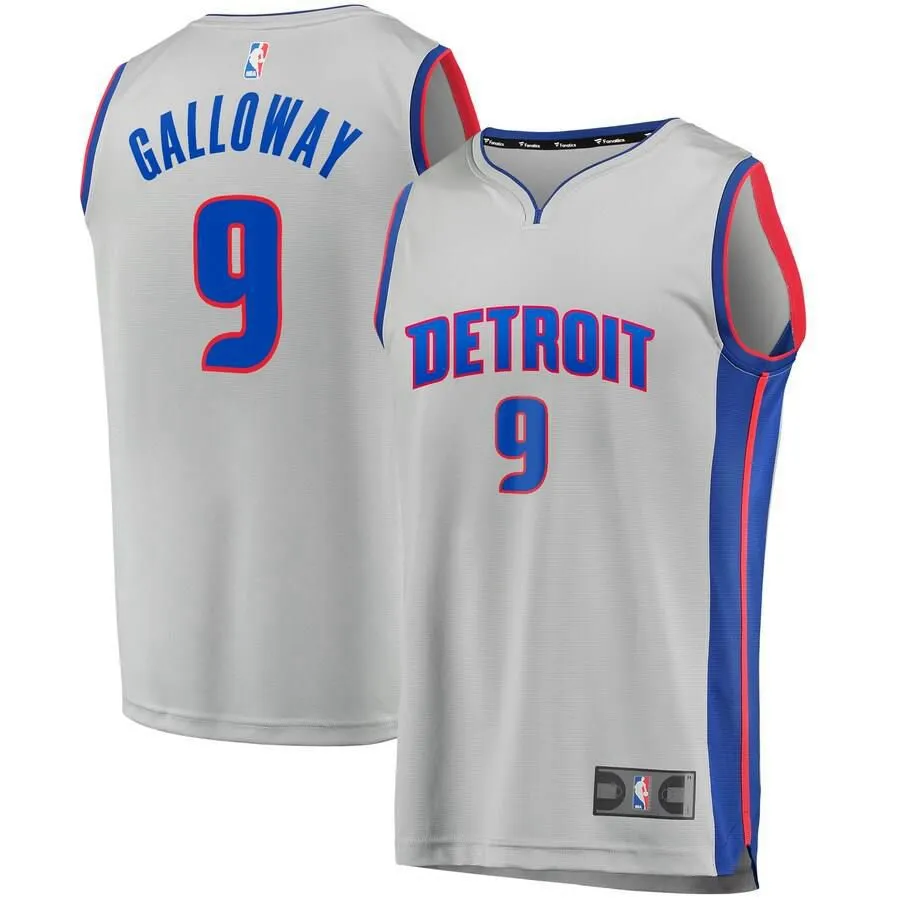 Detroit Pistons Langston Galloway Fanatics Branded Replica Fast Break Player Statement Jersey Kids - Grey | Ireland H6958W0