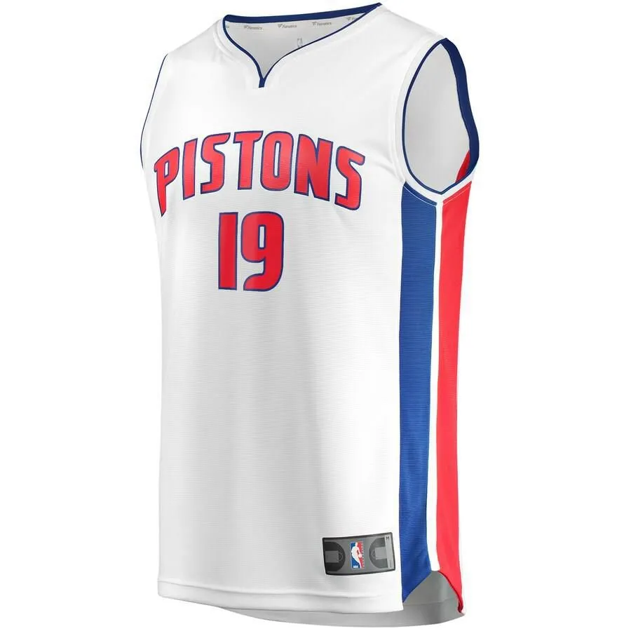 Detroit Pistons Sviatoslav Mykhailiuk Fanatics Branded Replica Fast Break Player Association Jersey Kids - White | Ireland O8400O0