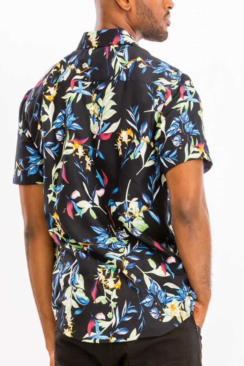 Digital Print Hawaiian Short Sleeve Shirt