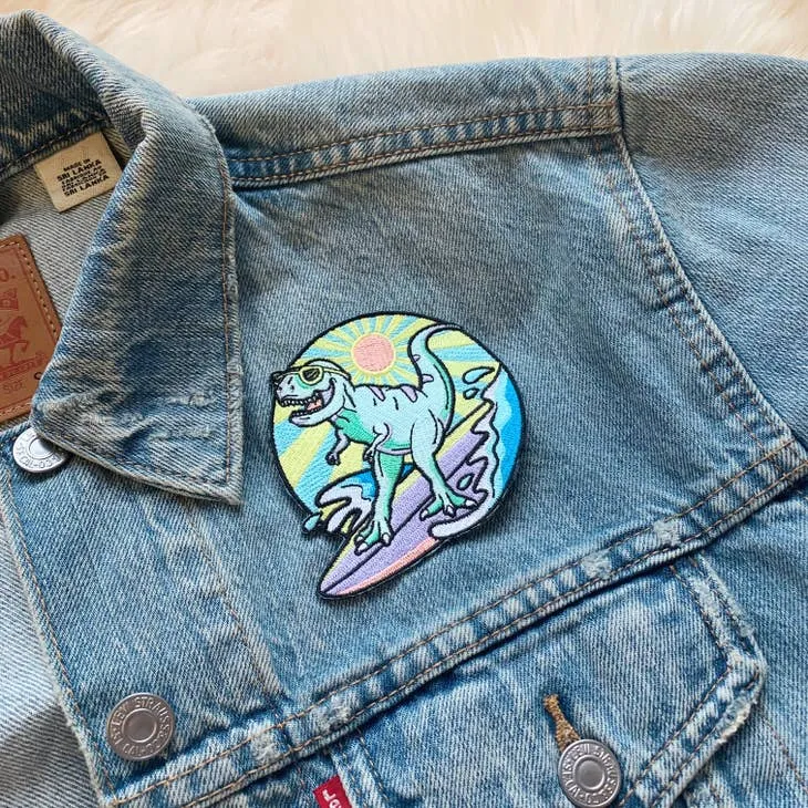 Dinosaur Surfing Patch