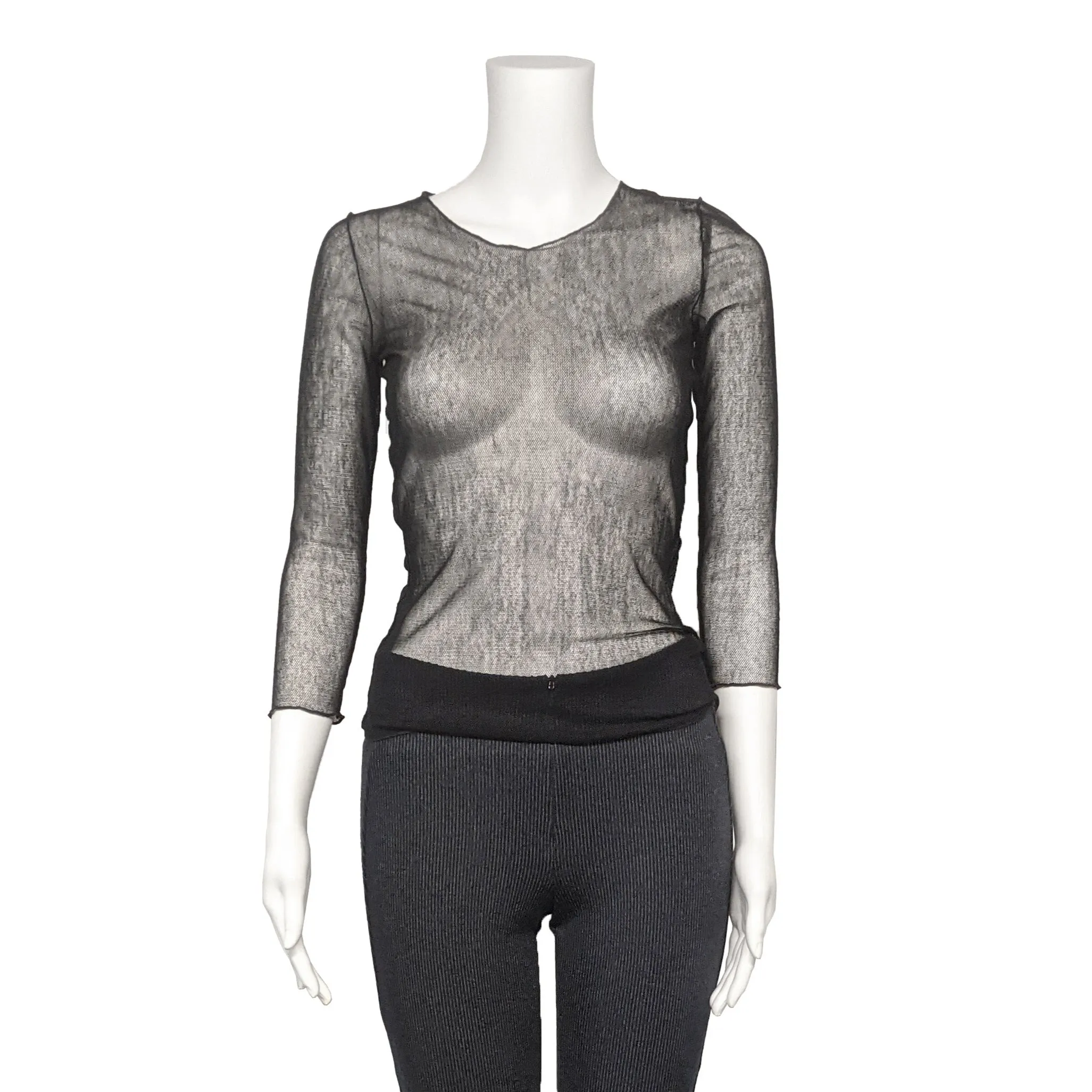 Diva Mesh Tee in Black by Porto