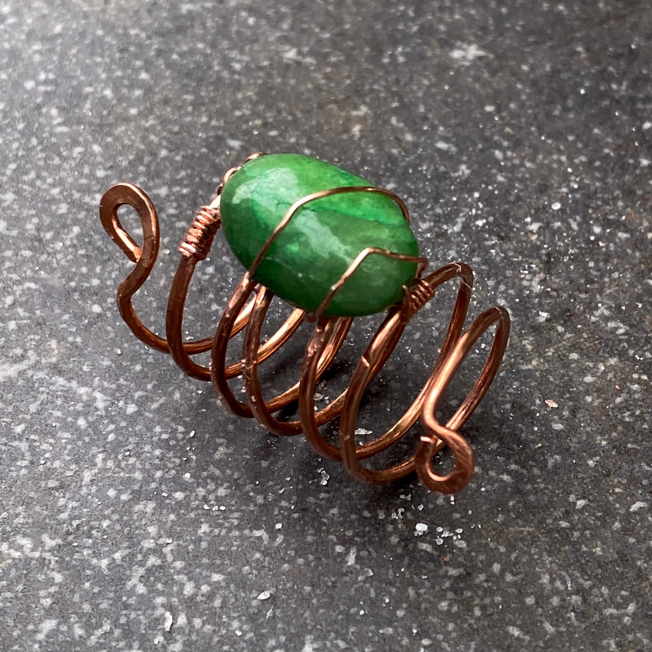 Emerald and Copper Ring