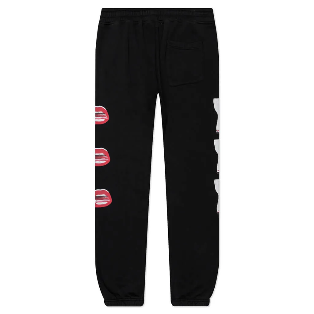 Emotionally Unavailable x Tom Wesselmann Smoking Lips Sweatpants - Black