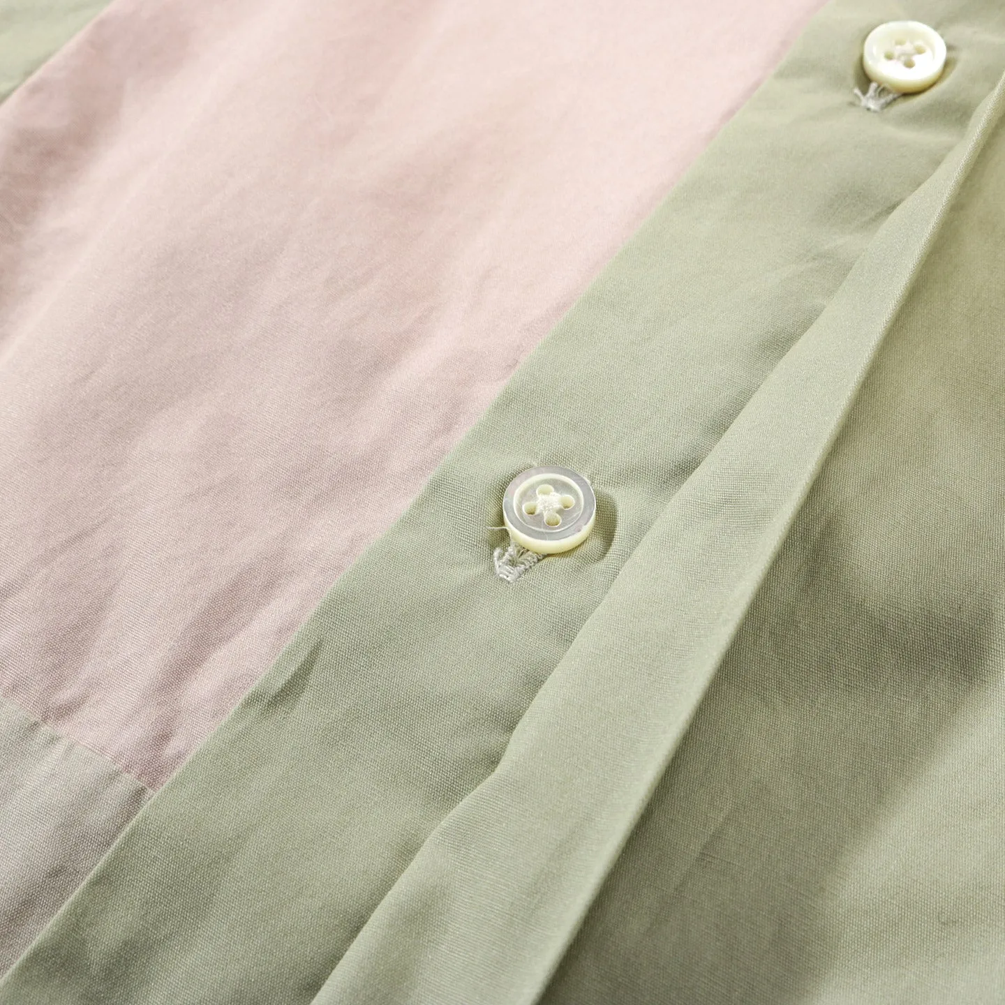 ENGINEERED GARMENTS COMBO SHORT COLLAR SHIRT PINK SUPERFINE POPLIN