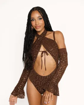 Flitteriffic Halter Bodysuit