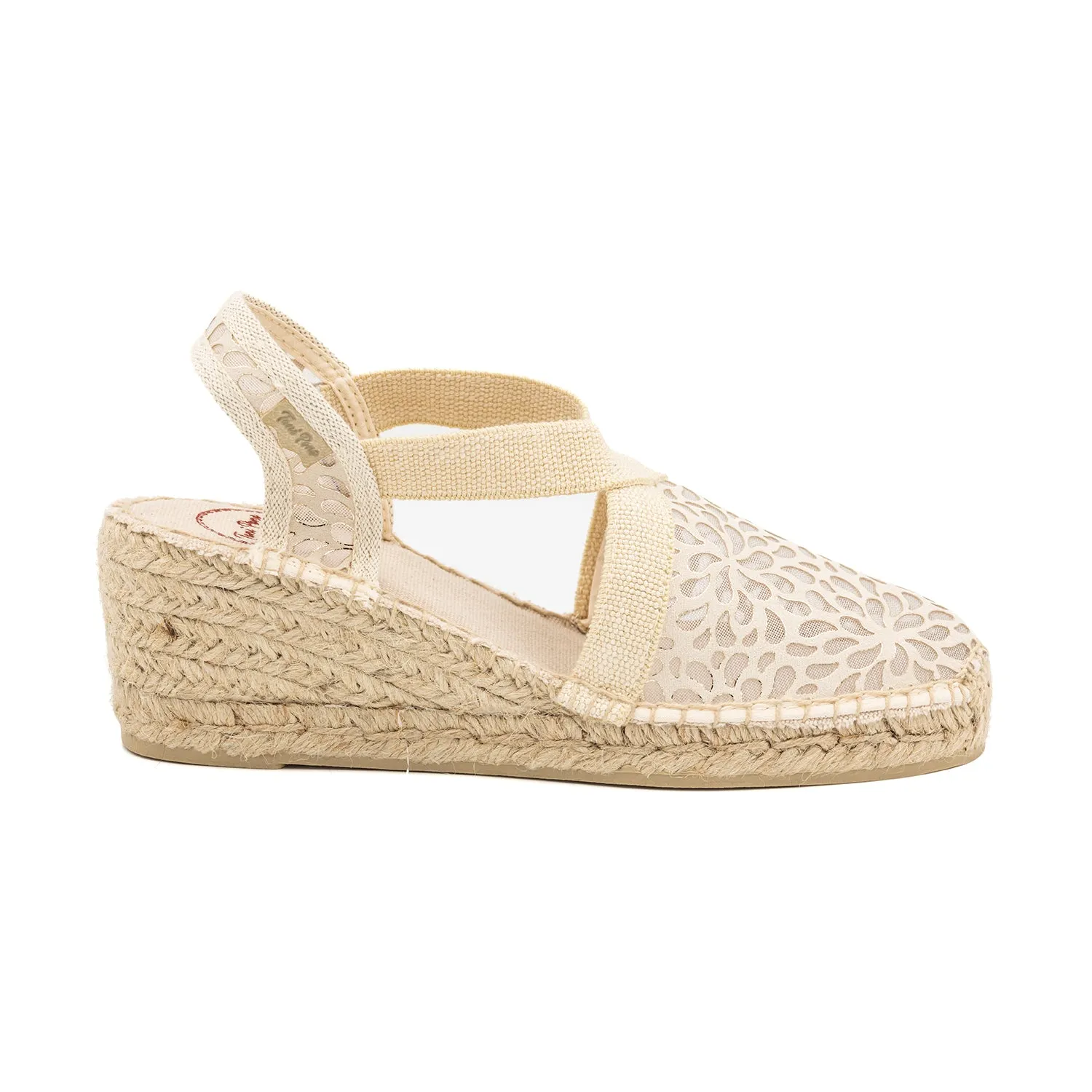 Floral Cotton Blend Wedges For Women - Terra-IK