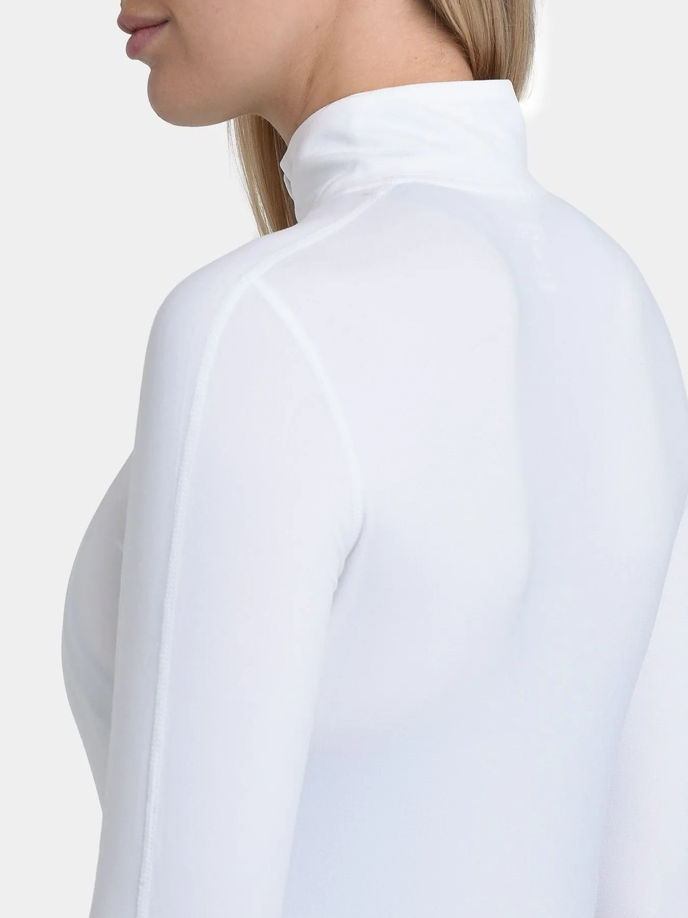 Fusion Half Zip Running Top For Women With Thumbholes & Back Zip Pocket