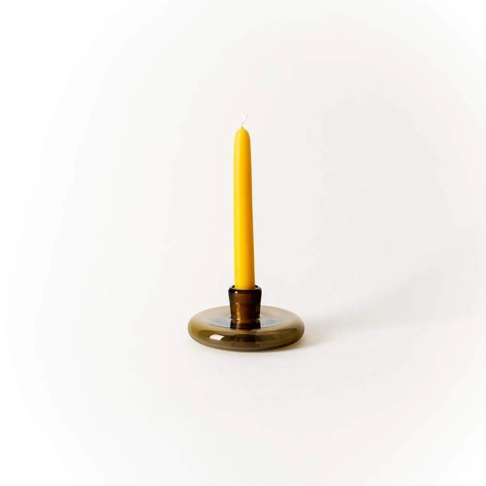 GBD :: Glass Blown Candlestick Holder, Wheat