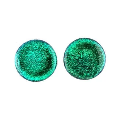 Glass Plugs - Green Dichro