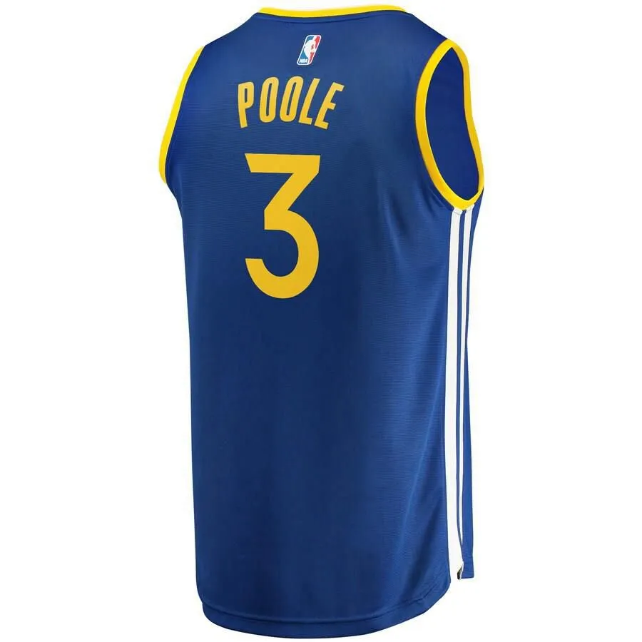 Golden State Warriors Jordan Poole Fanatics Branded Replica Fast Break Player Team Icon Jersey Kids - Blue | Ireland Q1578C8