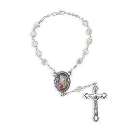 Guardian Angel Auto Rosary - Crystal