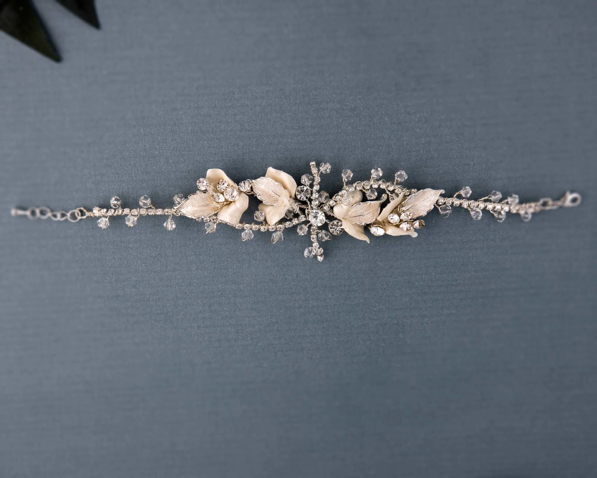 Hand-Made Crystal Petals Bracelet