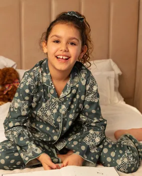 Hannah Girls Leopard Print Pyjama Set