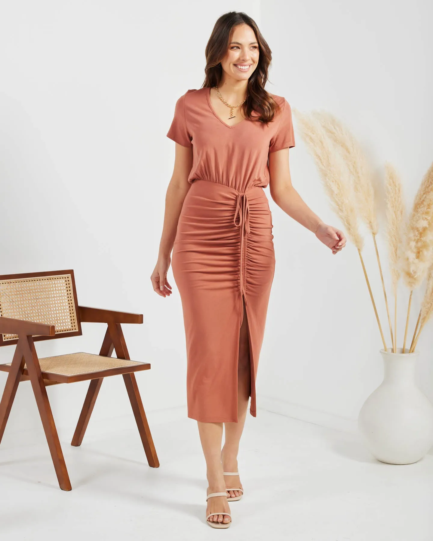 Hera Dress- Terracotta