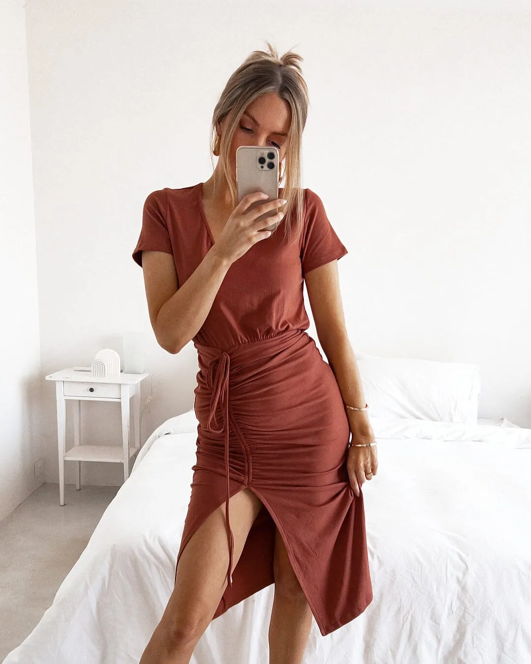 Hera Dress- Terracotta