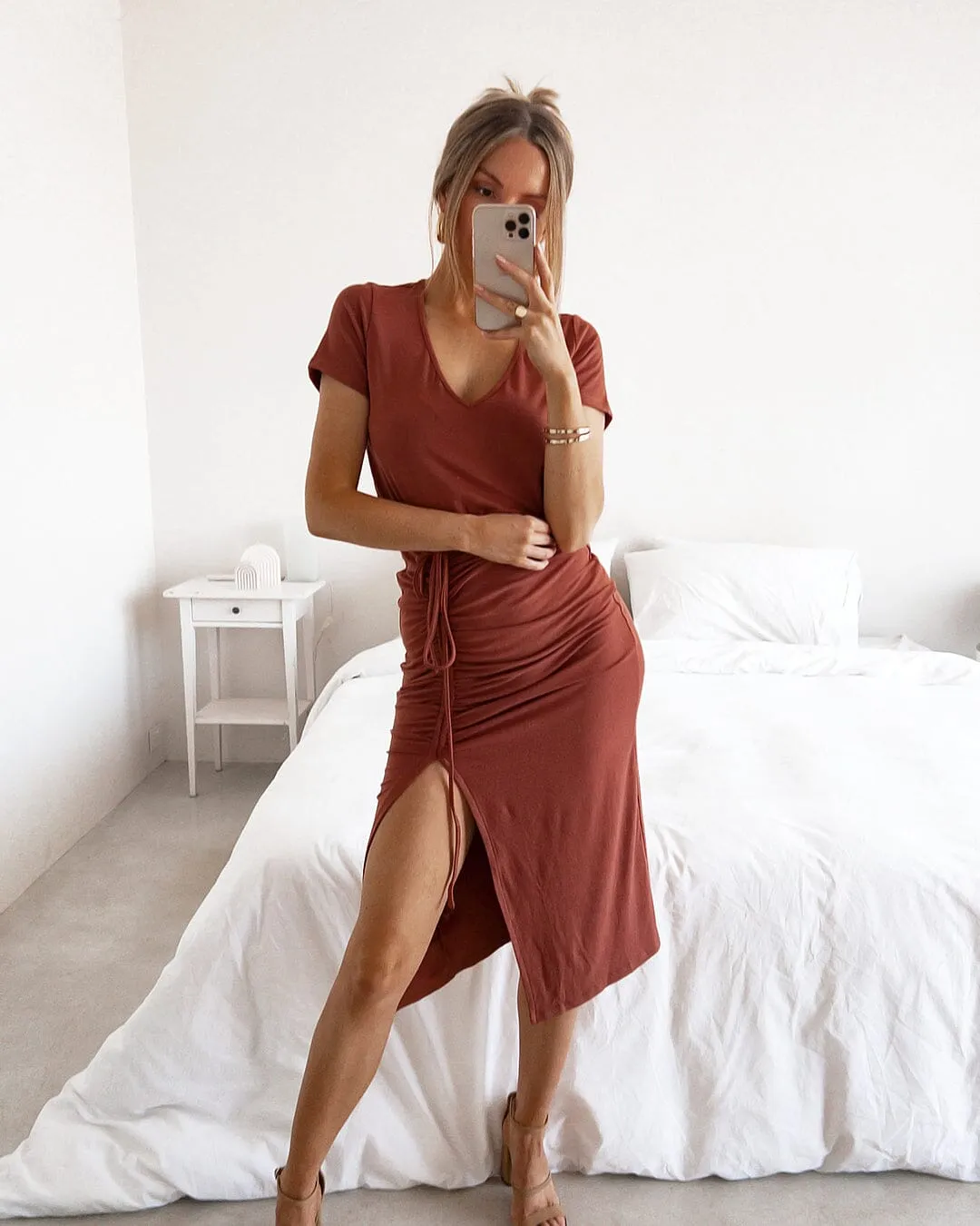 Hera Dress- Terracotta