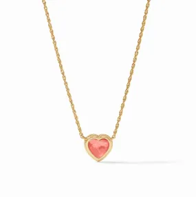 Julie Vos Heart Delicate Necklace, Blush Pink