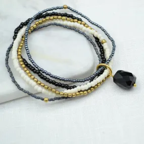 Karuna Black Onyx Beaded Bracelet