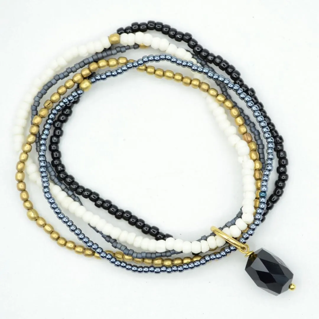 Karuna Black Onyx Beaded Bracelet