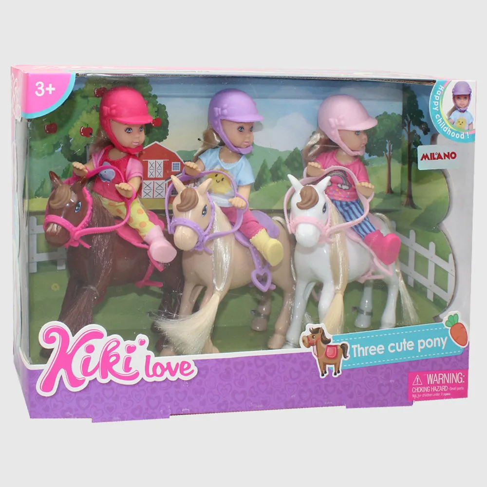 Kiki Love Doll Set - Three Cute Pony