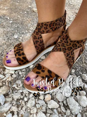 {KJ} Leopard Very G/Gypsy Jazz Slip On Stretchy Sandal