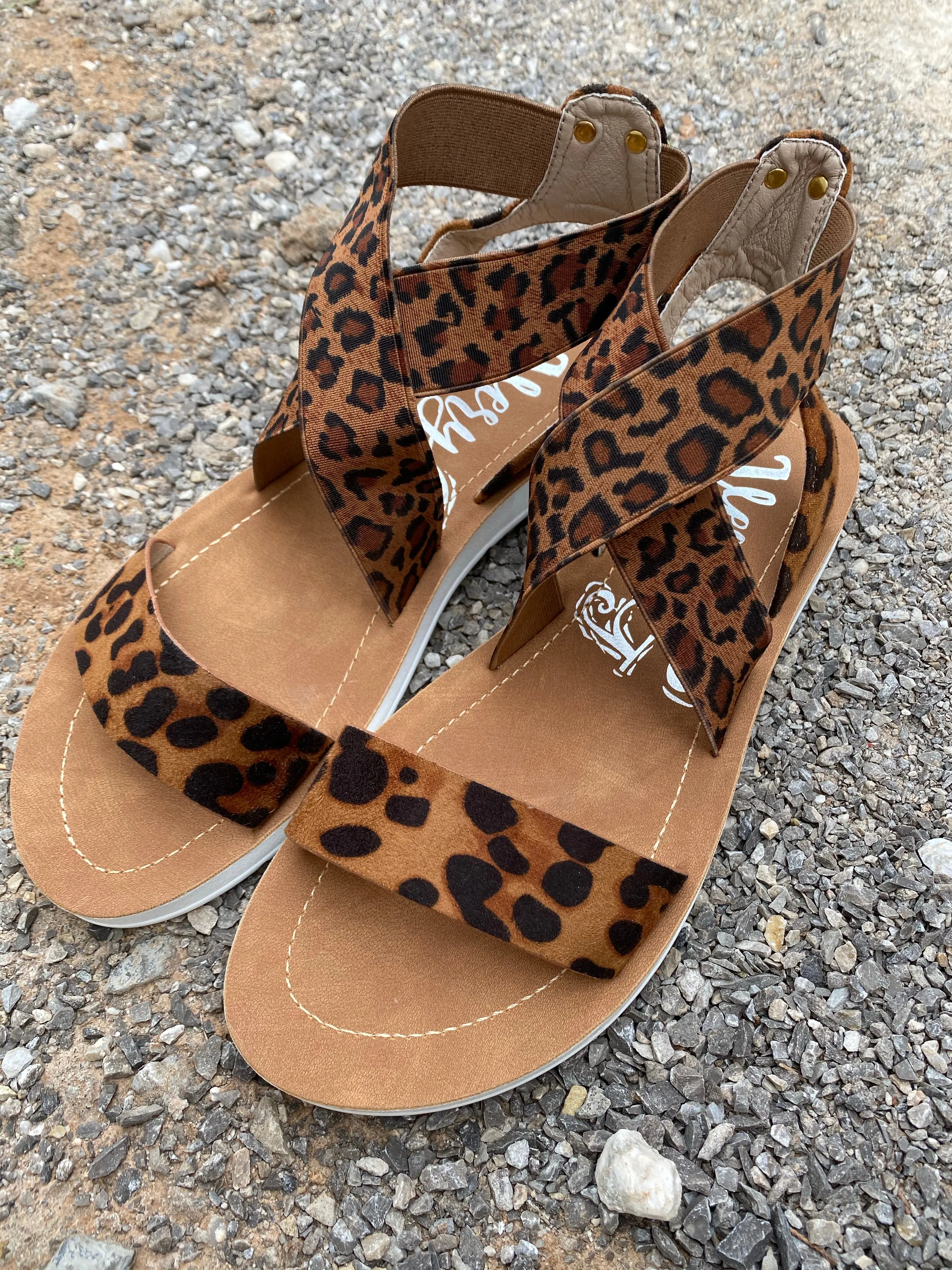 {KJ} Leopard Very G/Gypsy Jazz Slip On Stretchy Sandal