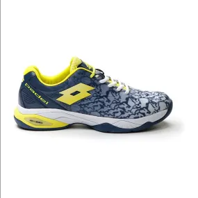 Lotto Superrapida 200 III men's padel shoe 217299 9FS all white-acid yellow-dark denim 