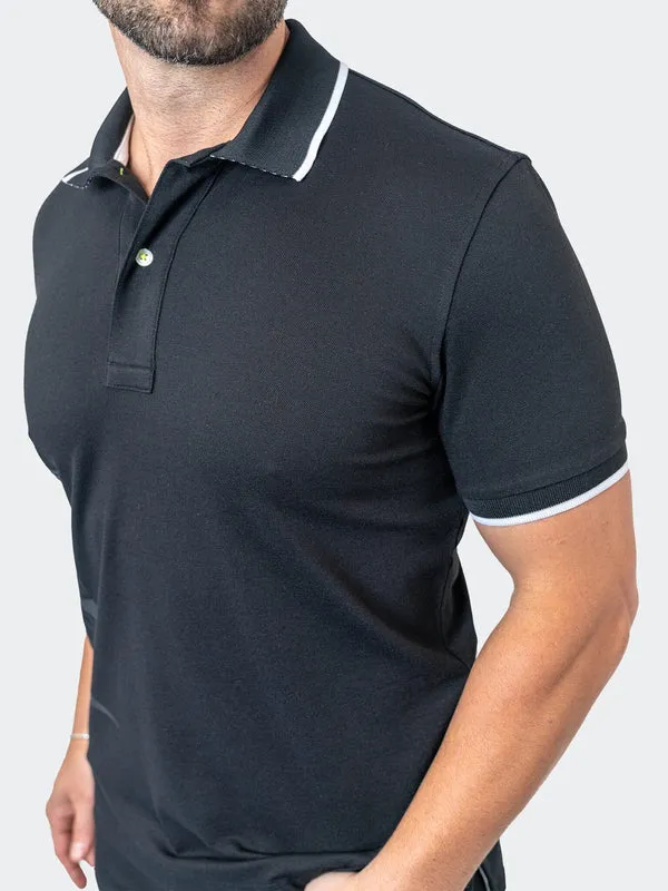 Maceoo Stretch Short-Sleeve Polos | Polo TipTokyo Black