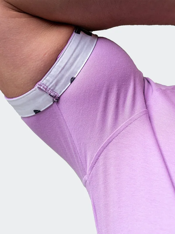 Maceoo Stretch Short-Sleeve Tshirts | V-Neck Vivaldisolidpeace Purple