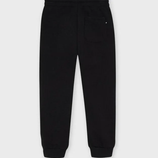 Mayoral Mini Boys Cuffed Fleece Black Sweatpants 725-17