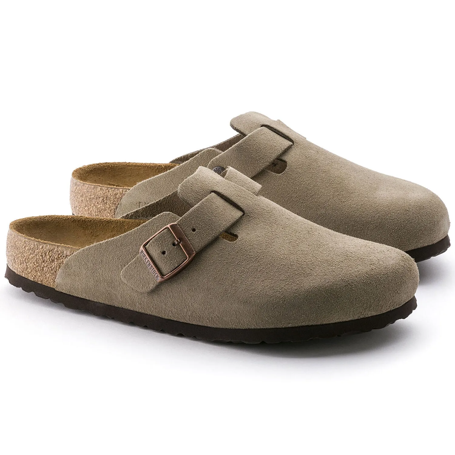 Men's Boston Soft Footbed Taupe Suede