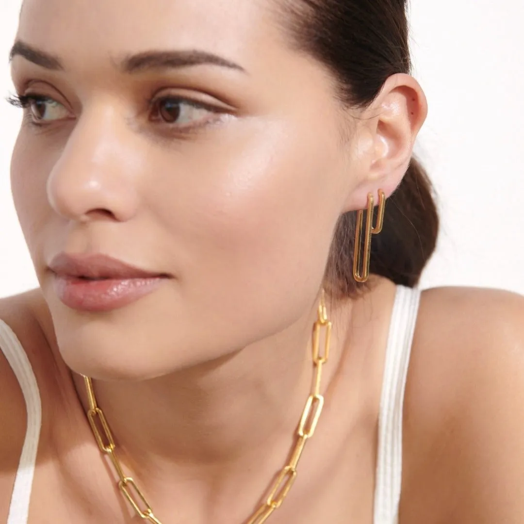 Mia Short Link Earrings