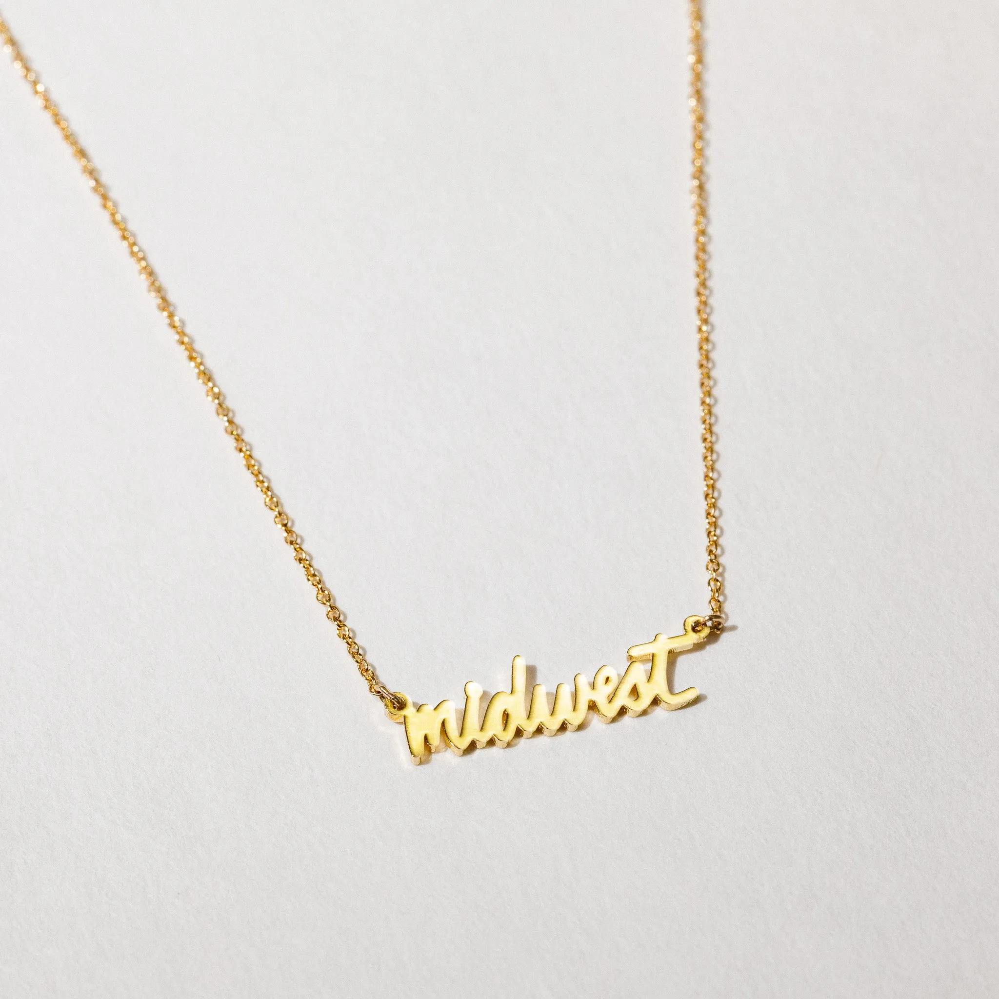 Midwest Script Necklace