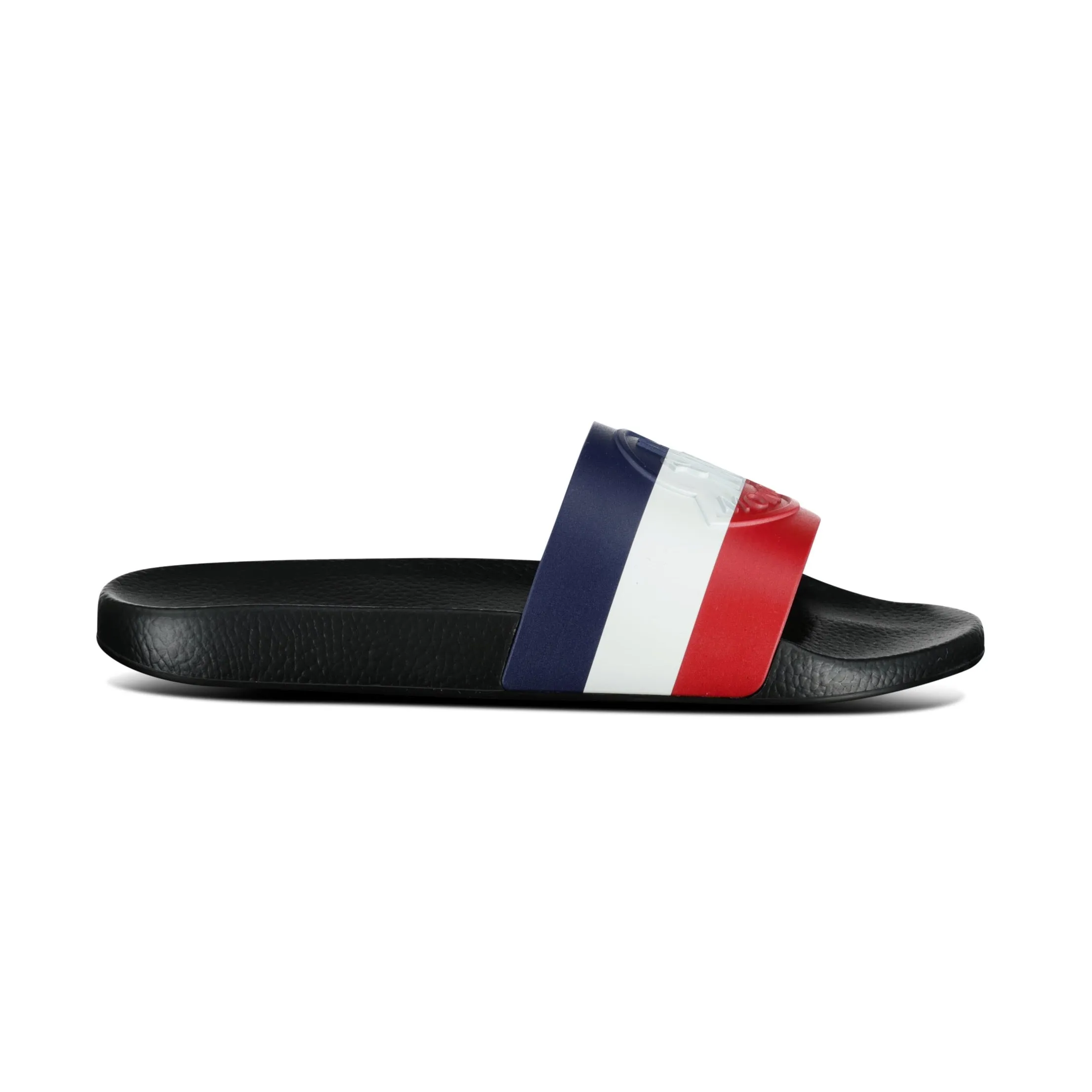 MONCLER BLACK,RED, WHITE & NAVY SLIDERS