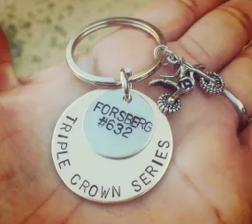 Motocross Keychain,MX Gift,Tiple Crown MX , Motocross Christmas Gift, MX Racer Gift, natashaaloha