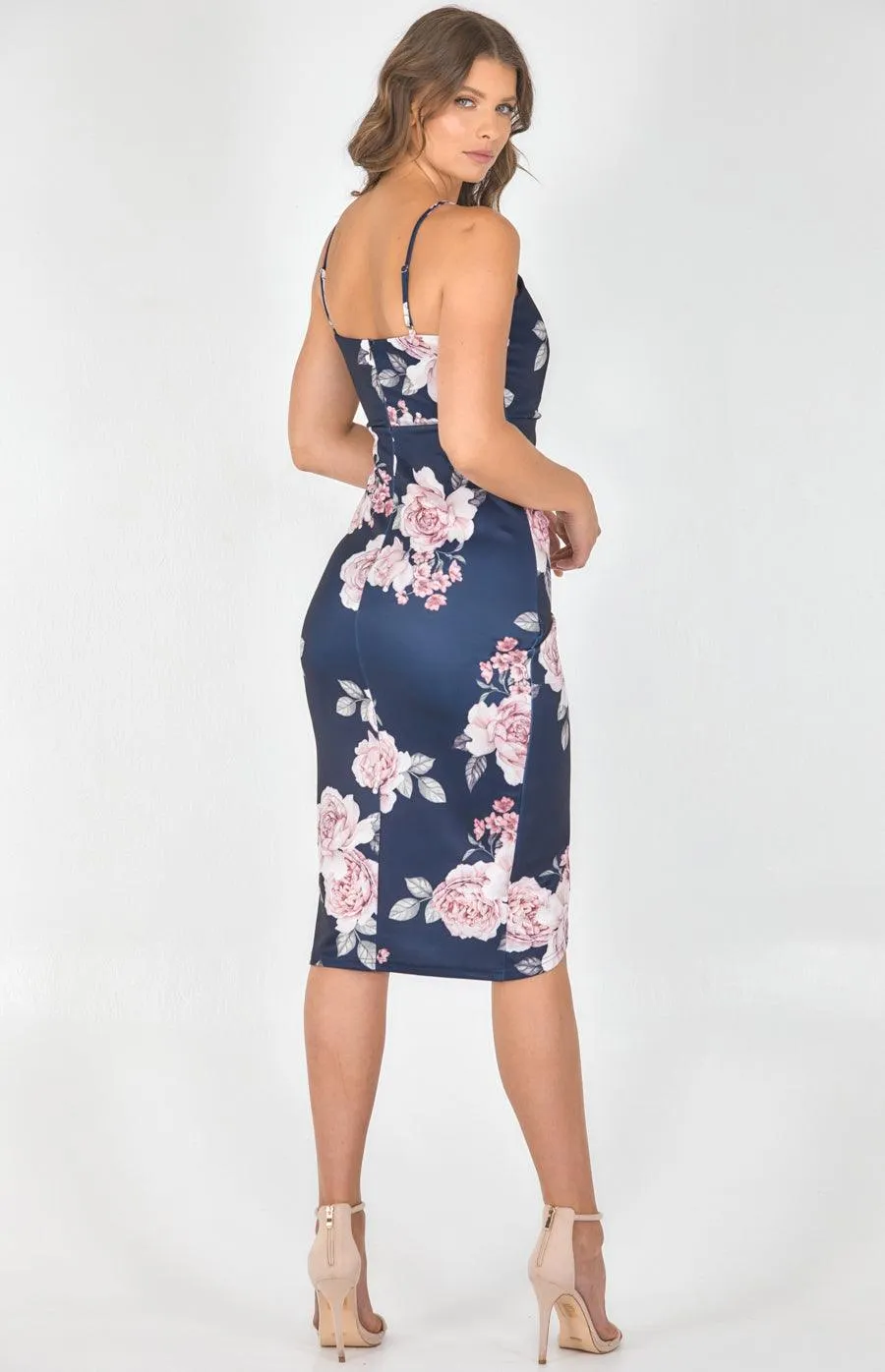 Nelly Dress - Navy Floral