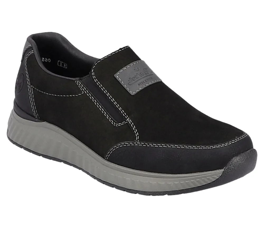 Pantofi casual, barbati, RIEKER, MemoSoft, B0654-00, piele nubuk