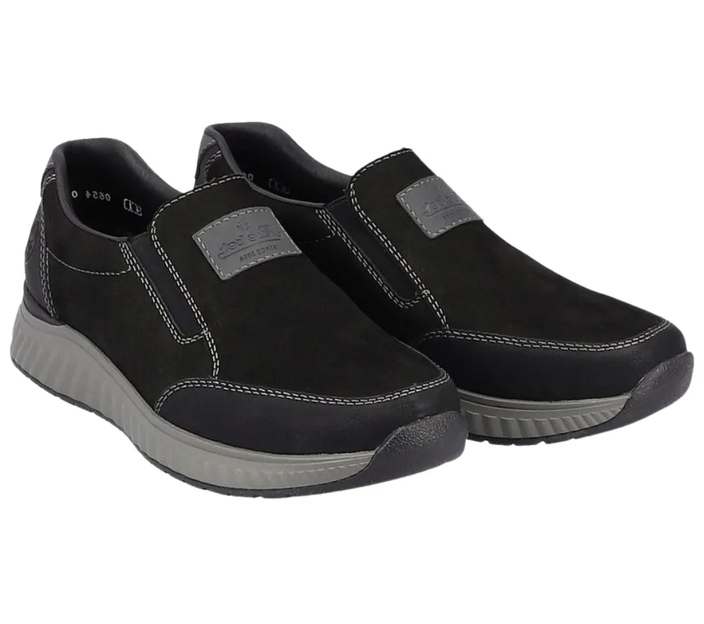 Pantofi casual, barbati, RIEKER, MemoSoft, B0654-00, piele nubuk