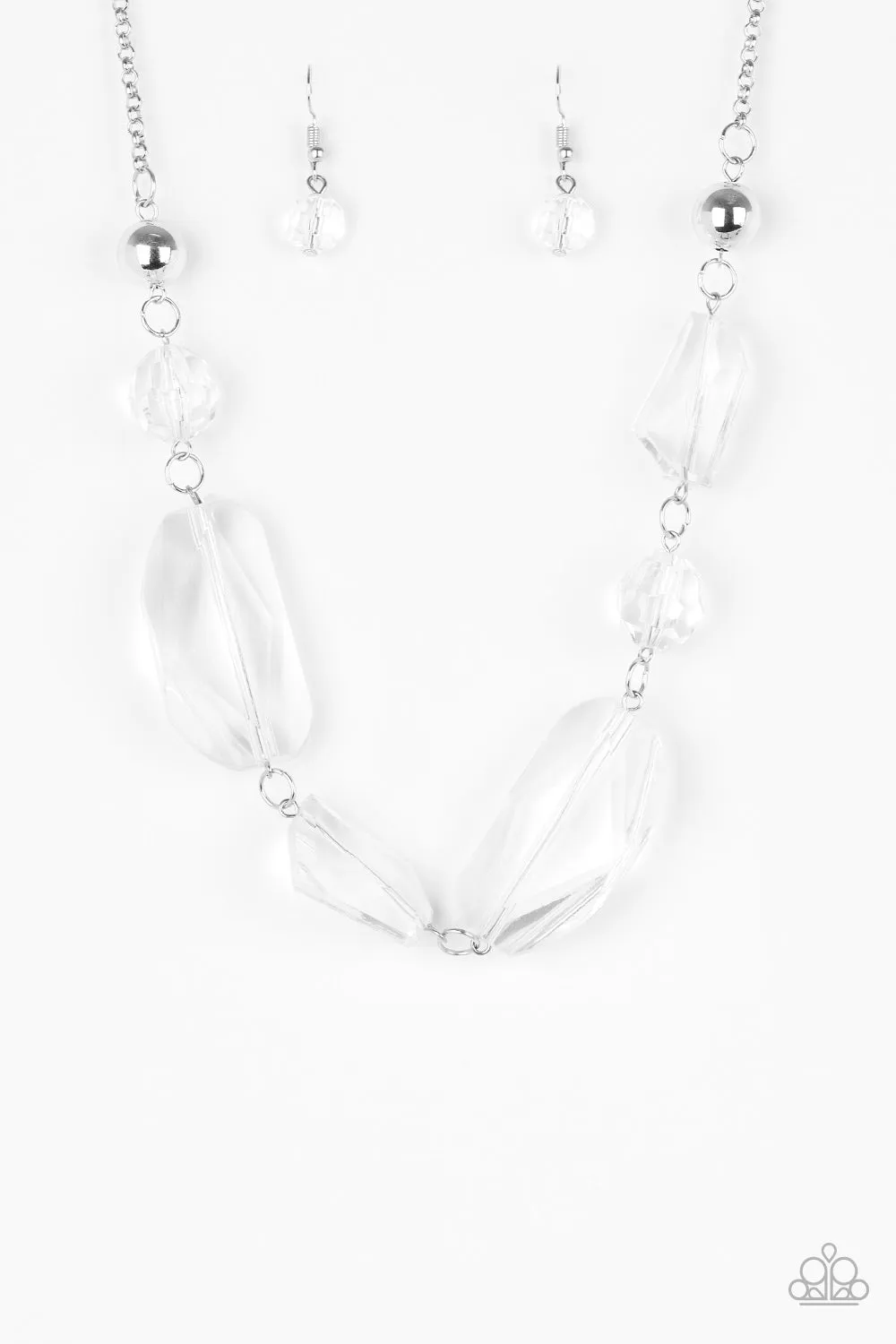 Paparazzi Accessories  - Luminous Luminary #N303 Box 4 - White Necklace